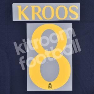 2023-24 Real Madrid Away Name Number Set #8 KROOS Champions Repro