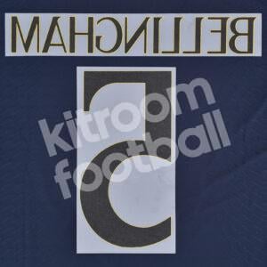 2023-24 Real Madrid Away Name Number Set #5 BELLINGHAM Champions Repro - Image 3