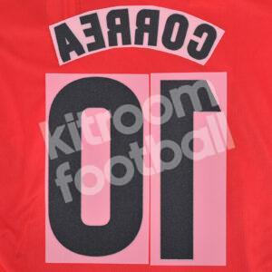 2023-24 Atletico de Madrid Home Name Number Set #10 CORREA Dorsal Repro - Image 3