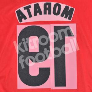 2023-24 Atletico de Madrid Home Name Number Set #19 MORATA Dorsal Repro - Image 3