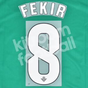 2023-24 Real Betis Away Name Number Set #8 FEKIR Dorsal Repro