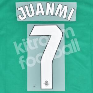 2023-24 Real Betis Away Name Number Set #7 JUANMI Dorsal Repro