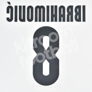 2007-08 Inter Milan Away Name Number Set #8 IBRAHIMOVIC Repro - Image 3
