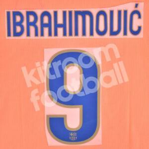 2009-10 Barcelona Away Name Number Set #9 IBRAHIMOVIC Repro v2
