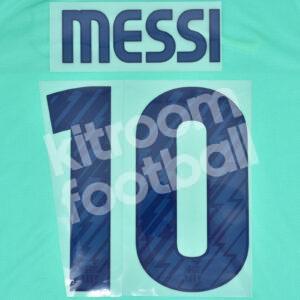 2010-11 Barcelona Away Name Number Set #10 MESSI Repro v3 - Image 1