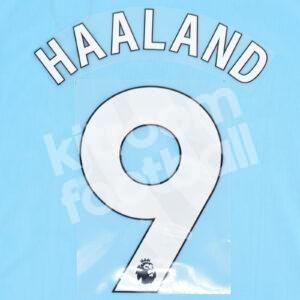 2023-24 Manchester City Home Premier League Name Number Set #9 HAALAND Repro