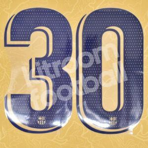 Original Player Issue 2022-23 Barcelona Away Number #30 Avery