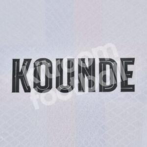 Original Player Issue 2022-23 Barcelona UCL Third Name Block KOUNDE