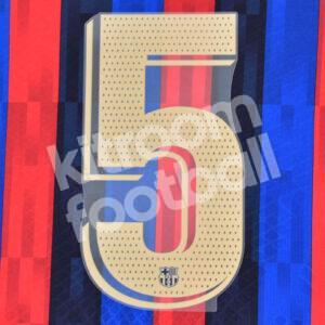 Original Player Issue 2022-23 Barcelona Home Number #5 La Liga