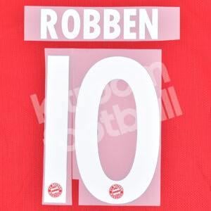 2013-15 Bayern Munich Home Name Number Set #10 ROBBEN Repro v2