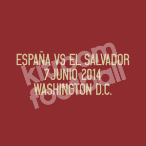 2014 Spain Home Match Detail Transfer MDT Patch vs El Salvador Friendly Repro