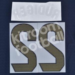 2023-24 Real Madrid Away Name Number Set #22 RUDIGER La Liga Repro - Image 3