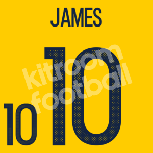 2016 Copa America Colombia Name Number Set #10 JAMES Repro