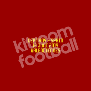 2019 World Cup Womens Spain MDT Match Day Transfer Patch vs Germany Repro