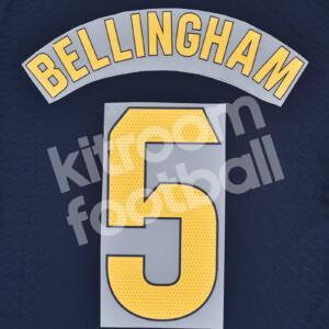 2023-24 Real Madrid Away Name Number Set #5 BELLINGHAM La Liga Repro