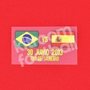 2013 Spain Final Confederations Cup Match Detail MDT Patch vs Brazil Repro - Image 3