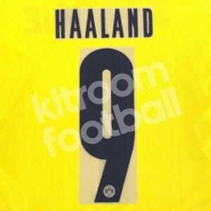 2020-22 Borussia Dortmund Home Name Number Set #9 HAALAND Repro - Image 3