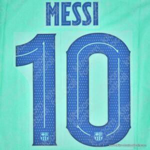 2019-20 Barcelona Third Name Number Set #10 MESSI Champions League Repro - Image 3