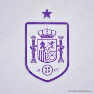 2022-23 Spain National Team Crest Patch Goalkeeper Violet Repro - Image 3