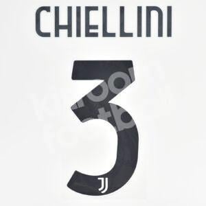 2020-22 Juventus Home Name Number Set #3 CHIELLINI Repro