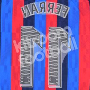 Original Player Issue 2022-23 Barcelona Home Name Number Set #11 FERRAN La Liga - Image 3