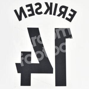2019-23 Manchester United Home Name Number Set #14 ERIKSEN Repro Premier - Image 3