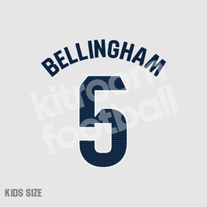 2023-24 Real Madrid Home Name Number Set Kids #5 BELLINGHAM La Liga Repro