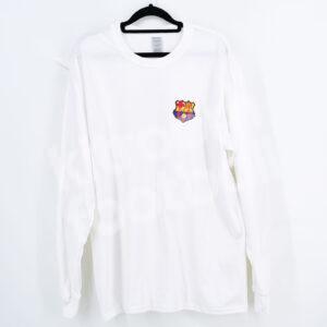 1970 Barcelona Away White Shirt #9 Johan Cruyff Retro Shirt Size L Long Sleeves - Image 1