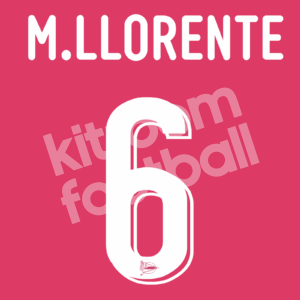 2016-17 Alaves Away Name Number Set #6 Marcos LLORENTE Repro - Image 1