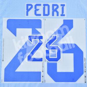 Original Player Issue World Cup Qatar 2022 Spain Name Number Set #26 PEDRI Away - Image 1