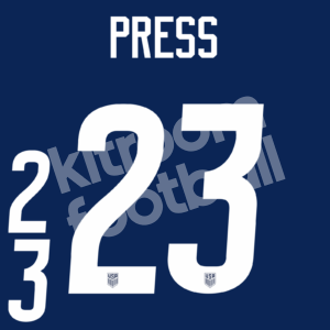 2020-21 USA Womens Away Name Number Set #23 PRESS Repro