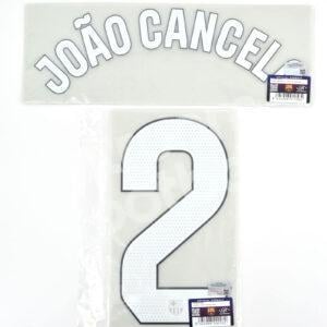 Original 2023-24 Fc Barcelona Home Name Number Set #2 JOAO CANCELO La Liga TPT