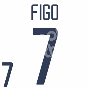 World Cup 2002 Portugal Name Number Set #7 FIGO Away Repro