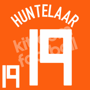 UEFA Euro 2008 Holland Netherlands Home Name Set Number #19 HUNTELAAR Repro - Image 1