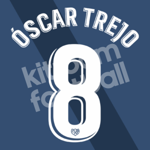 2019-20 Rayo Vallecano White Name Number Set #8 OSCAR TREJO La Liga Repro - Image 1