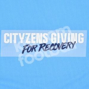 2021-22 Manchester City Sponsor Cityzens Giving For Recovery Repro