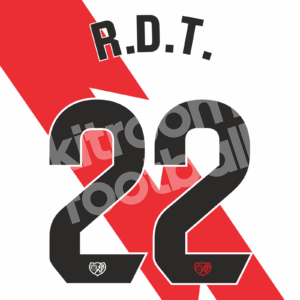 2023-24 Rayo Vallecano Home Name Number Set #22 RDT Raul De Tomas Repro - Image 1