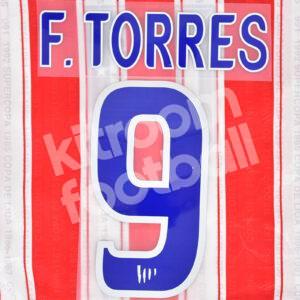 2003-04 Atletico Madrid Home Name Number Set #9 Fernando TORRES Repro v2