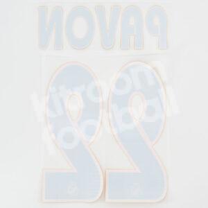 2003-05 Real Madrid Home Name Number Set #22 PAVON Repro - Image 4