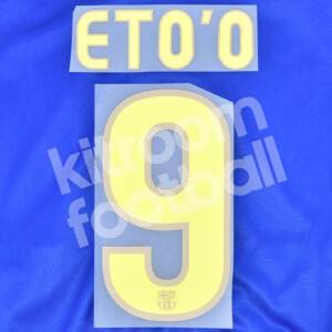 2008-09 Barcelona Home Name Number Set #9 ETOO Repro