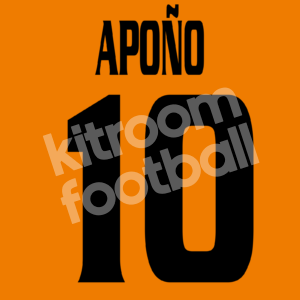 2009-10 Malaga CF Third Name Number Set #10 APOÑO Repro - Image 1