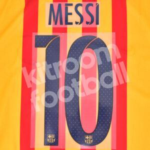 2015-16 Barcelona Away Name Number Set #10 MESSI Repro v2
