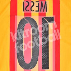 2015-16 Barcelona Away Name Number Set #10 MESSI Repro v2 - Image 3