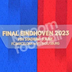 2022-23 FC Barcelona Womens Final Champions League 2023 Patch MDT 7cms Repro v2 - Image 3