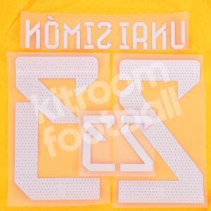 2022-23 Spain Goalkeeper Name Number Set #23 UNAI SIMON Red Repro - Image 4