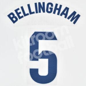 2023-24 Real Madrid Home Name Number Set Kids #5 BELLINGHAM La Liga Repro - Image 3