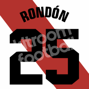 2023-24 River Plate Argentina Home Name Number Set #25 RONDÓN Repro - Image 1