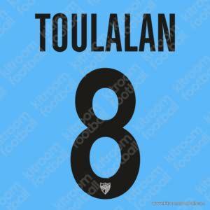 2011-12 Malaga CF Home & Away Name Set #8 TOUALALAN (Repro)