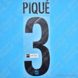 2015-16 Barcelona Third Name Number Set #3 PIQUÉ Repro