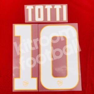 2014-15 AS Roma Home Name Number Set #10 TOTTI Repro - Image 3